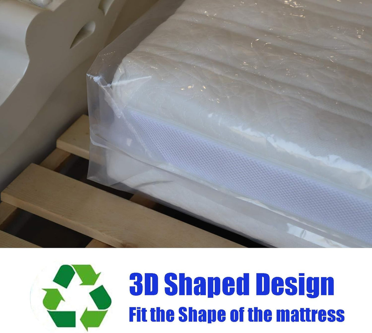 2 Packs 4 mil Thick Polyethylene Mattress Bag, California King X5274