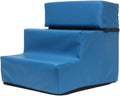 Blue Detachable Anti-Slip Faux Leather Dog Ramp Stairs Cover M5872