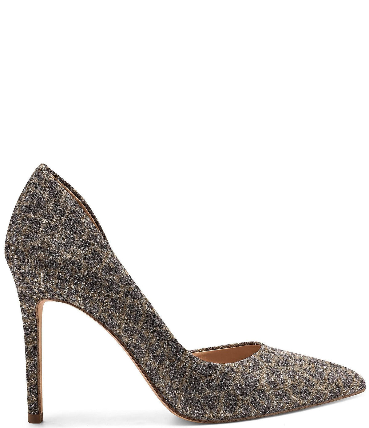 Metallic Leopard Print D'Orsay Pumps Y94980