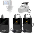 DV UHF Wireless Lavalier Microphone with Remote Monitor, Dual Mics S126258