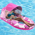 Inflatable Pool Lounge Float with Canopy and Cup Holder P842