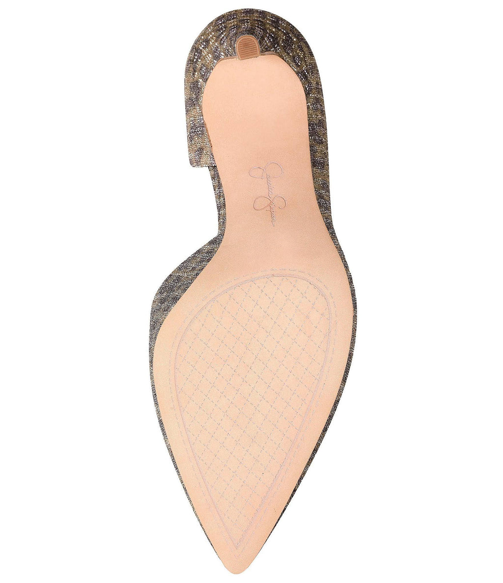 Metallic Leopard Print D'Orsay Pumps Y94980