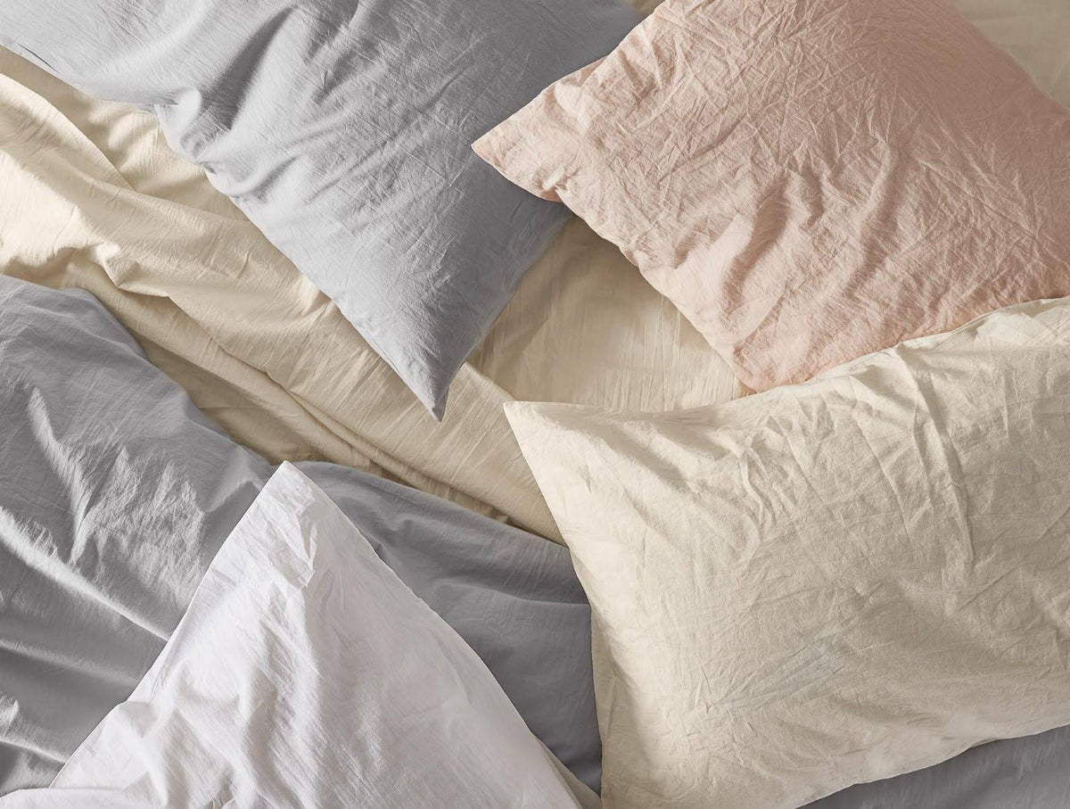Organic Crinkled Percale Sheet Set Full Shadow W4222