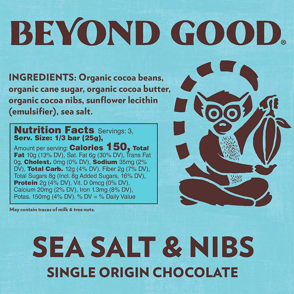 Sea Salt & Nibs Dark Chocolate Bars 10 Pack S3826