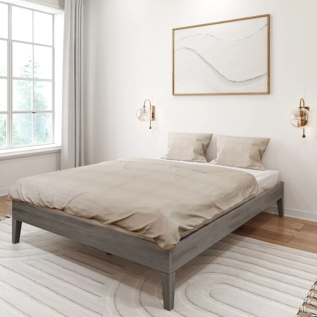 Queen Solid Wood Platform Bed Frame L6765