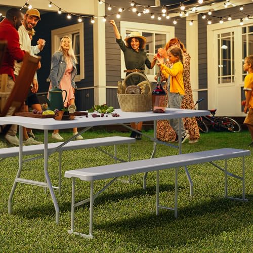 Blue HDPE Garden Bench J5866