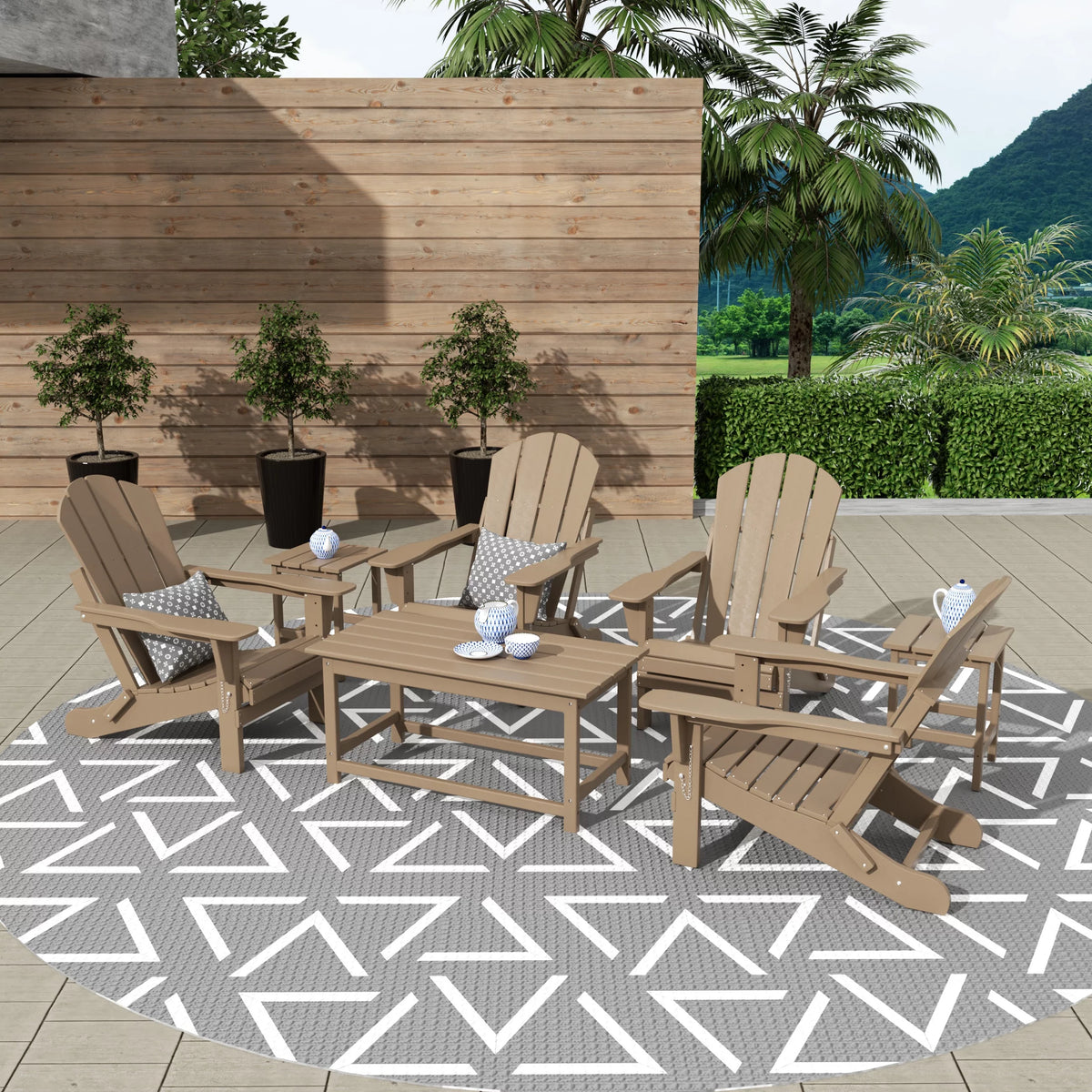 3-Piece All Weather Poly Lumber Outdoor Table Set A4681
