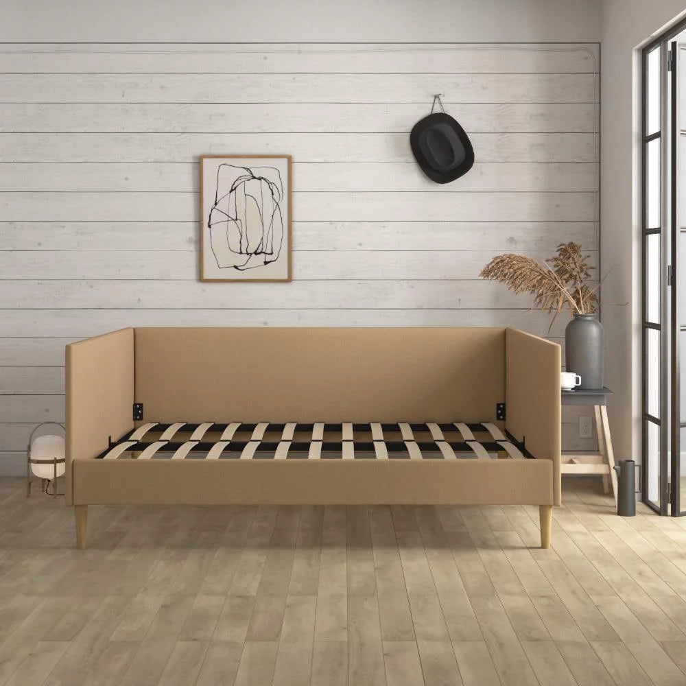 Gray Linen Queen Upholstered Daybed Frame P46449