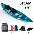 Inflatable Kayak Package with Carry Bag, Fin, Pump & Safety Harness H73924