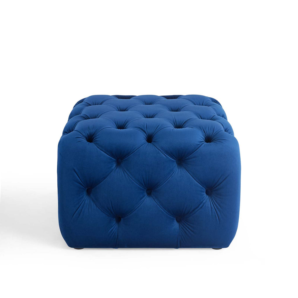 Tufted Velvet Accent Chair Ottoman I45323