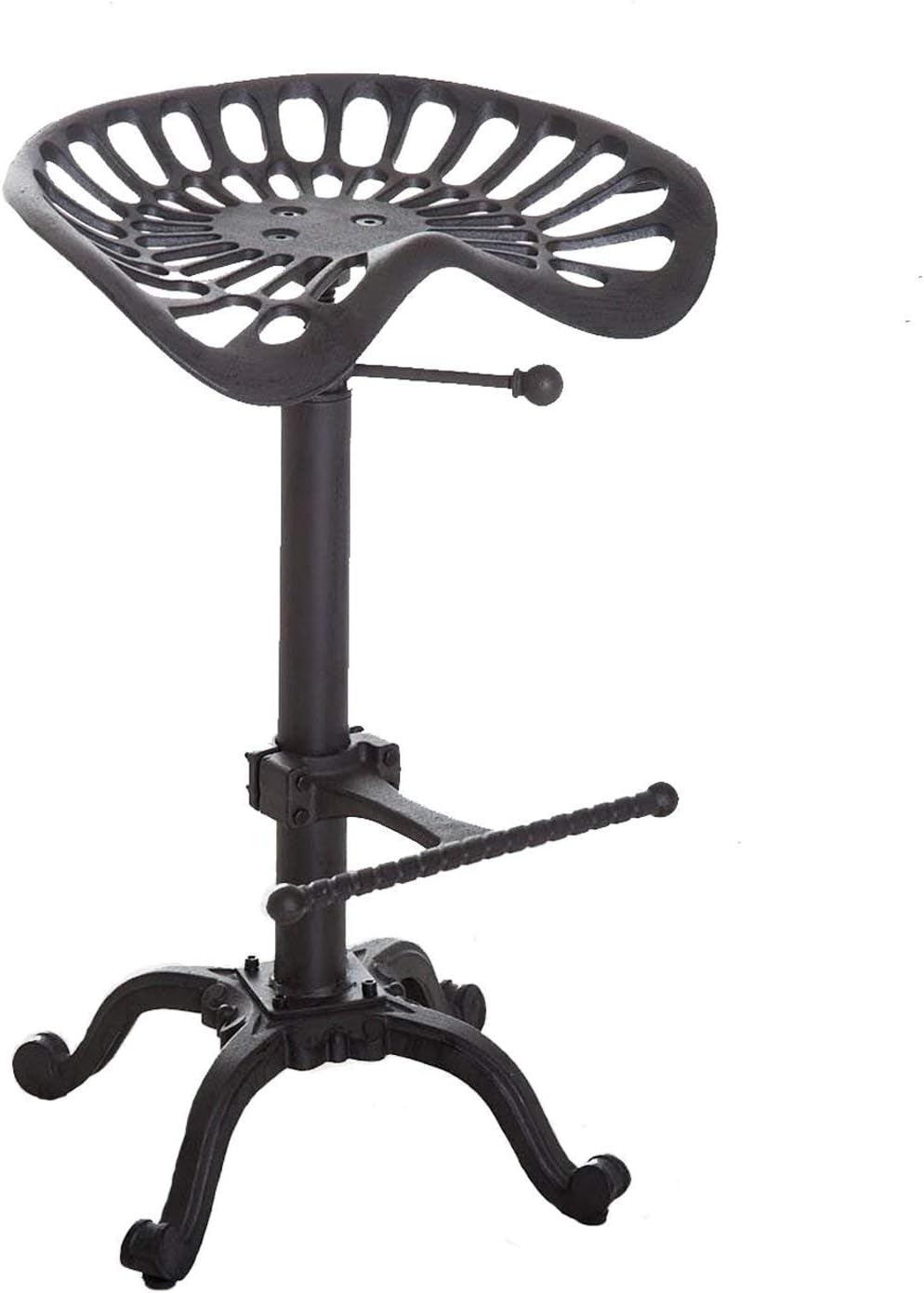 Industrial Bar Stool with Cast Iron Tractor Seat C7927