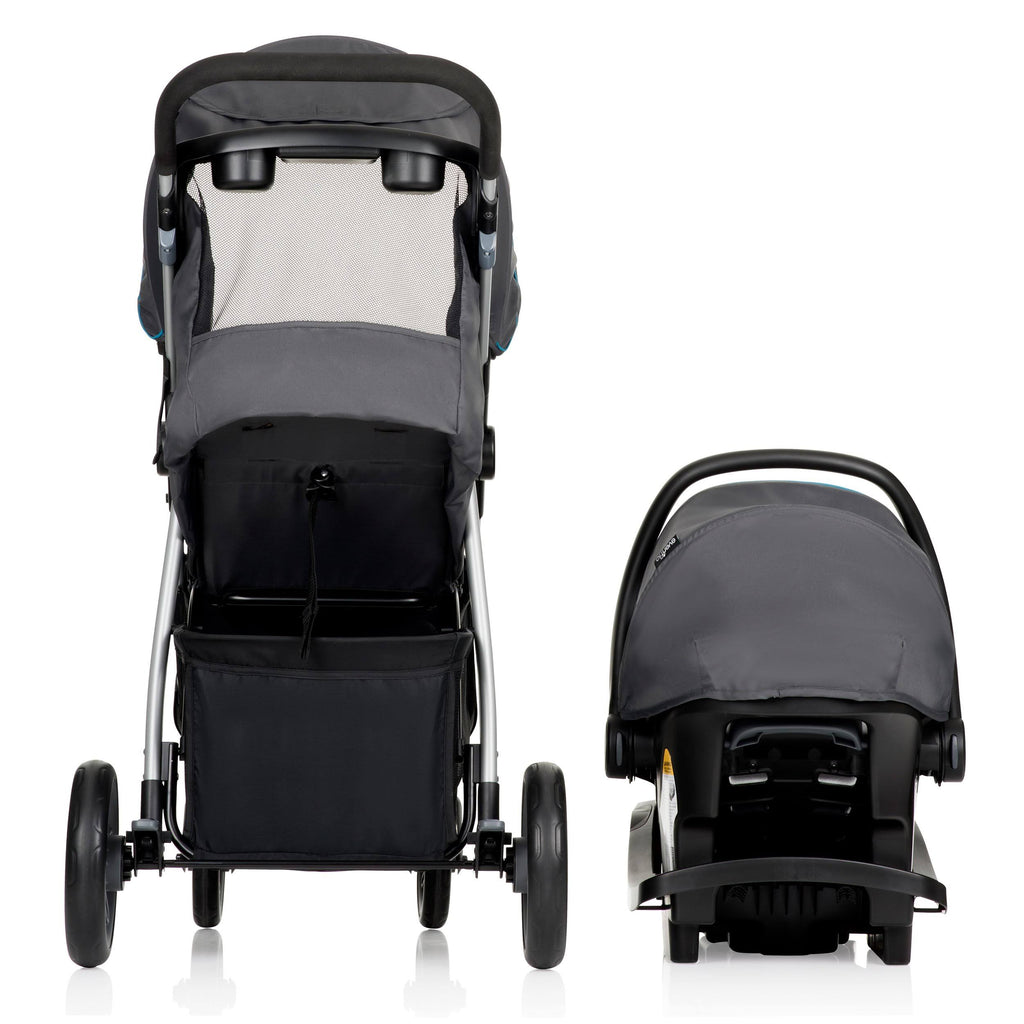 Atlantic Chevron Blue Travel System with Infant Car Seat Y678